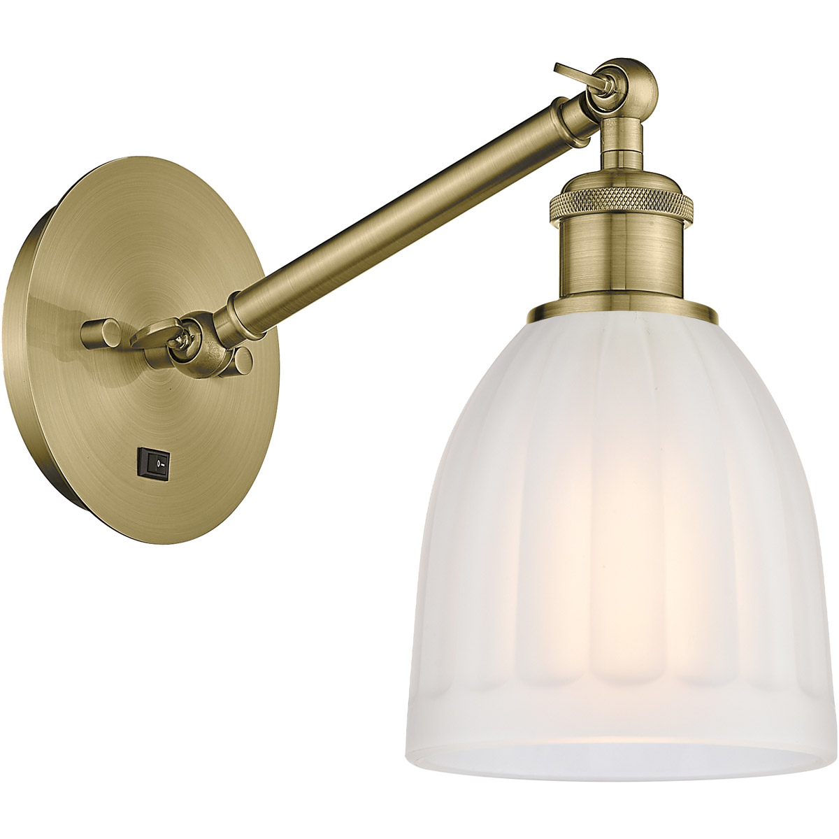 Innovations Lighting 317-1W-AB-G441-LED Ballston Brookfield LED 6 inch Antique Brass Sconce Wall Light