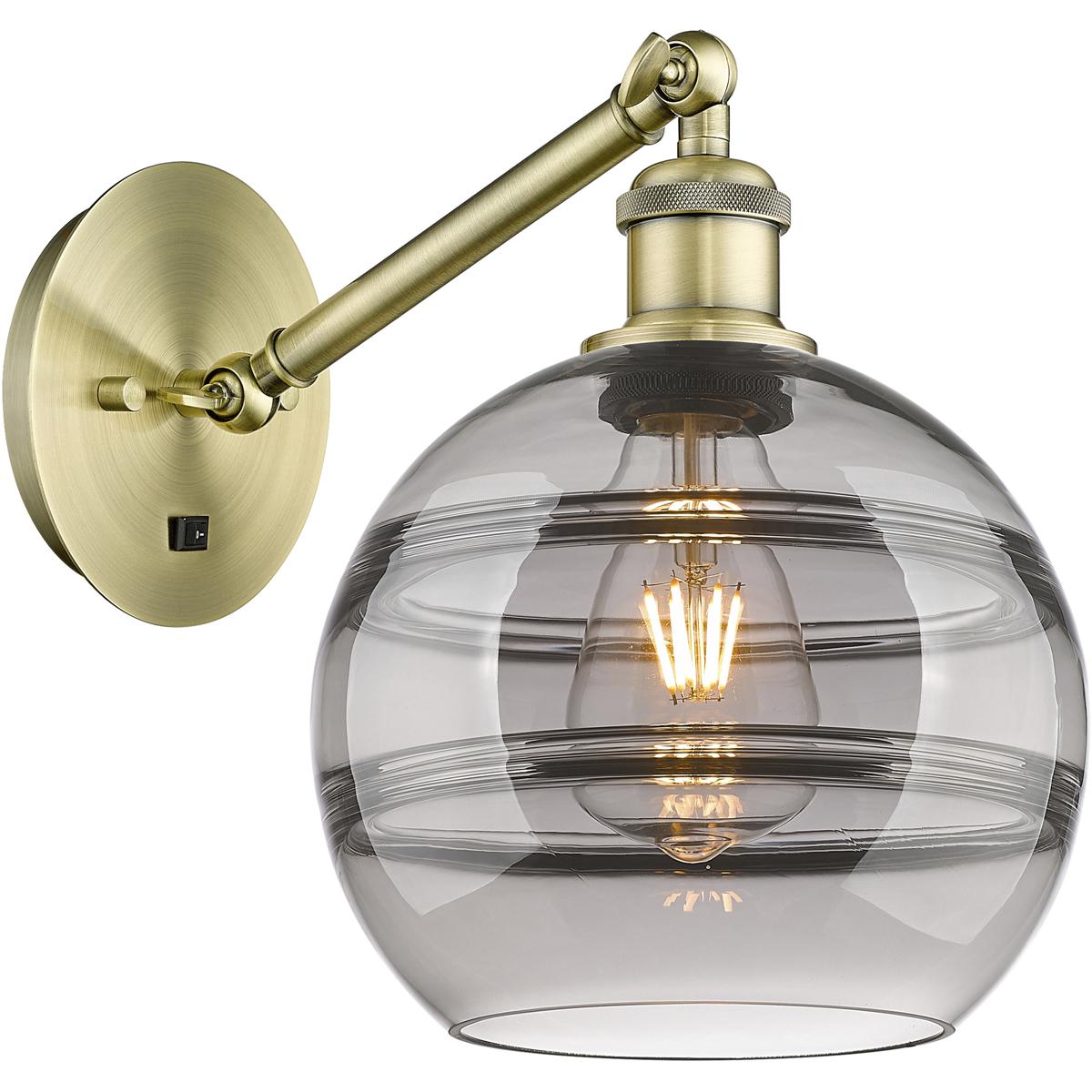 Innovations Lighting 317-1W-AB-G556-8SM Ballston Rochester 1 Light 8 inch Antique Brass Sconce Wall Light
