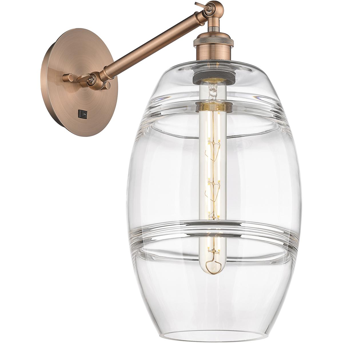 Innovations Lighting 317-1W-AC-G557-8CL Ballston Vaz 1 Light 8 inch Antique Copper Sconce Wall Light