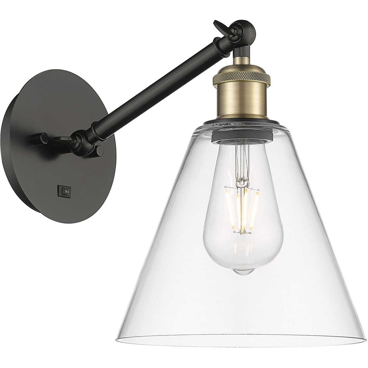 Innovations Lighting Bruno Marashlian Ballston Cone 13 Inch Wall Sconce Ballston Cone - 317-1W-BAB-GBC-82 - Nautical