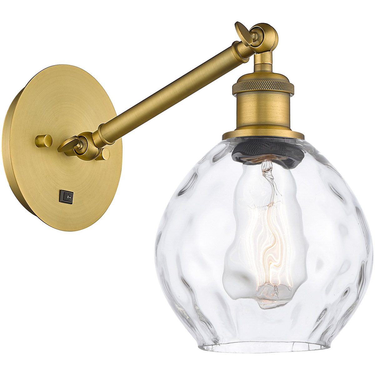 Innovations Lighting 317-1W-BB-G362-LED Ballston Waverly LED 6 inch Brushed Brass Sconce Wall Light