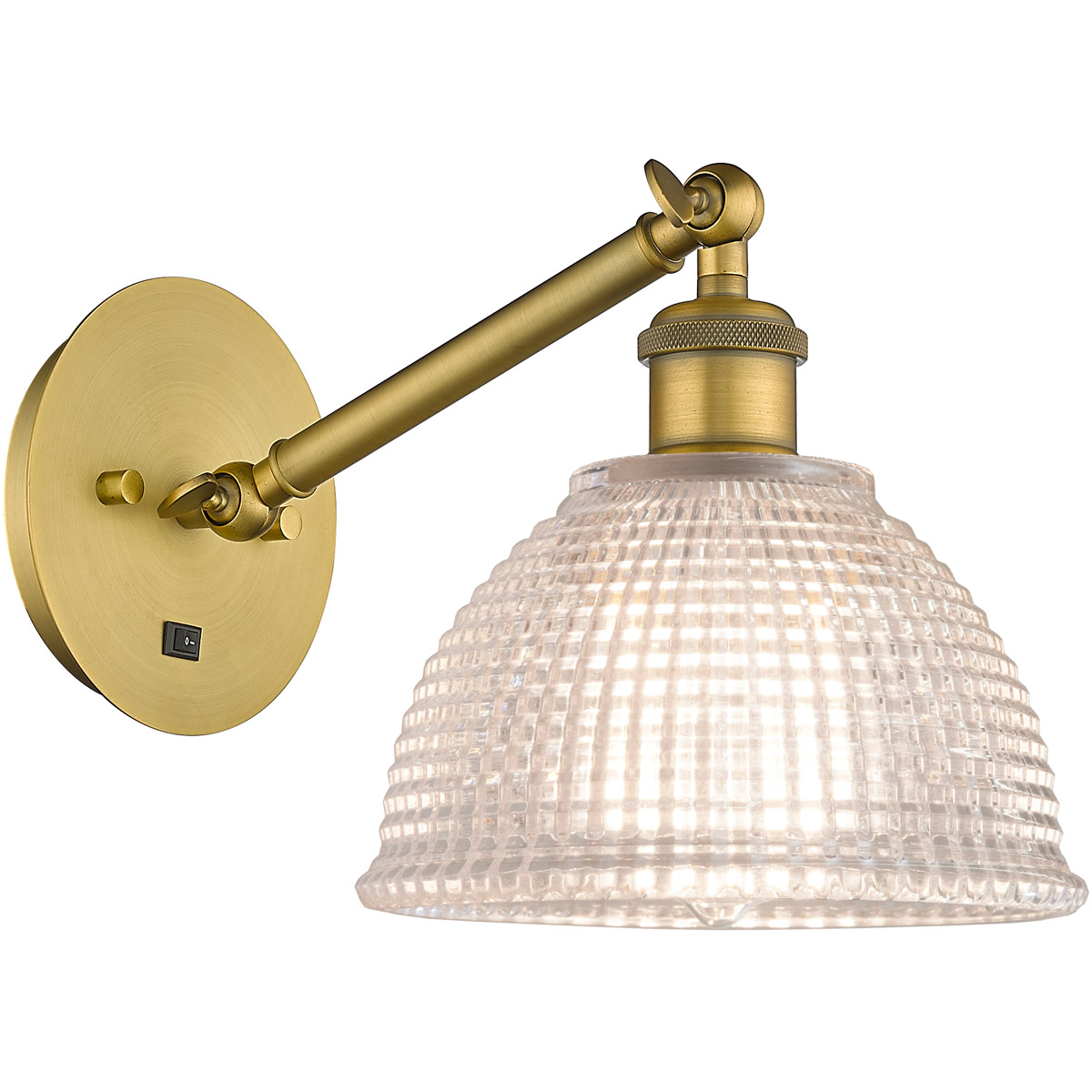 Innovations Lighting 317-1W-BB-G422-LED Ballston Arietta LED 8 inch Brushed Brass Sconce Wall Light