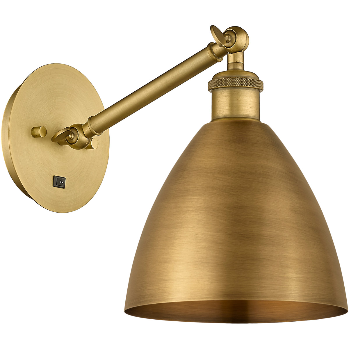 Innovations Lighting 317-1W-PN-MBD-75-PN Ballston Dome 1 Light 8 inch Polished Nickel Sconce Wall Light