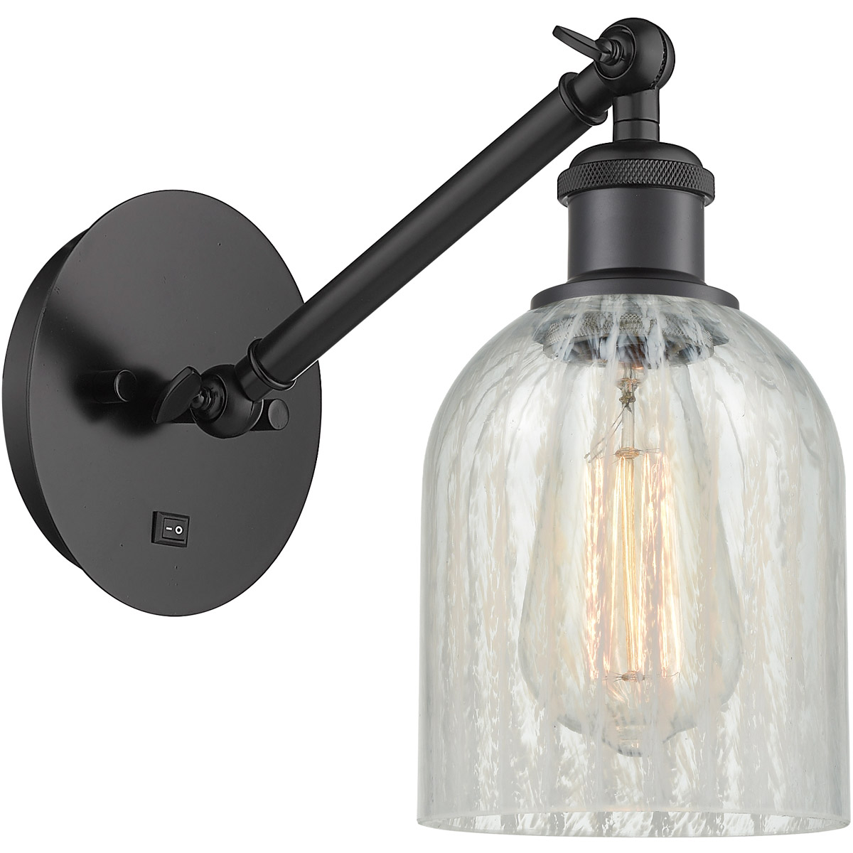 Innovations Lighting 317-1W-BK-G2511 Ballston Caledonia 1 Light 5 inch Matte Black Sconce Wall Light