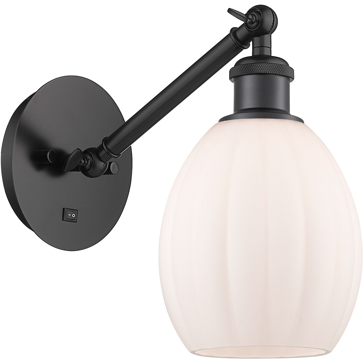 Innovations Lighting 317-1W-BK-G81 Ballston Eaton 1 Light 6 inch Matte Black Sconce Wall Light