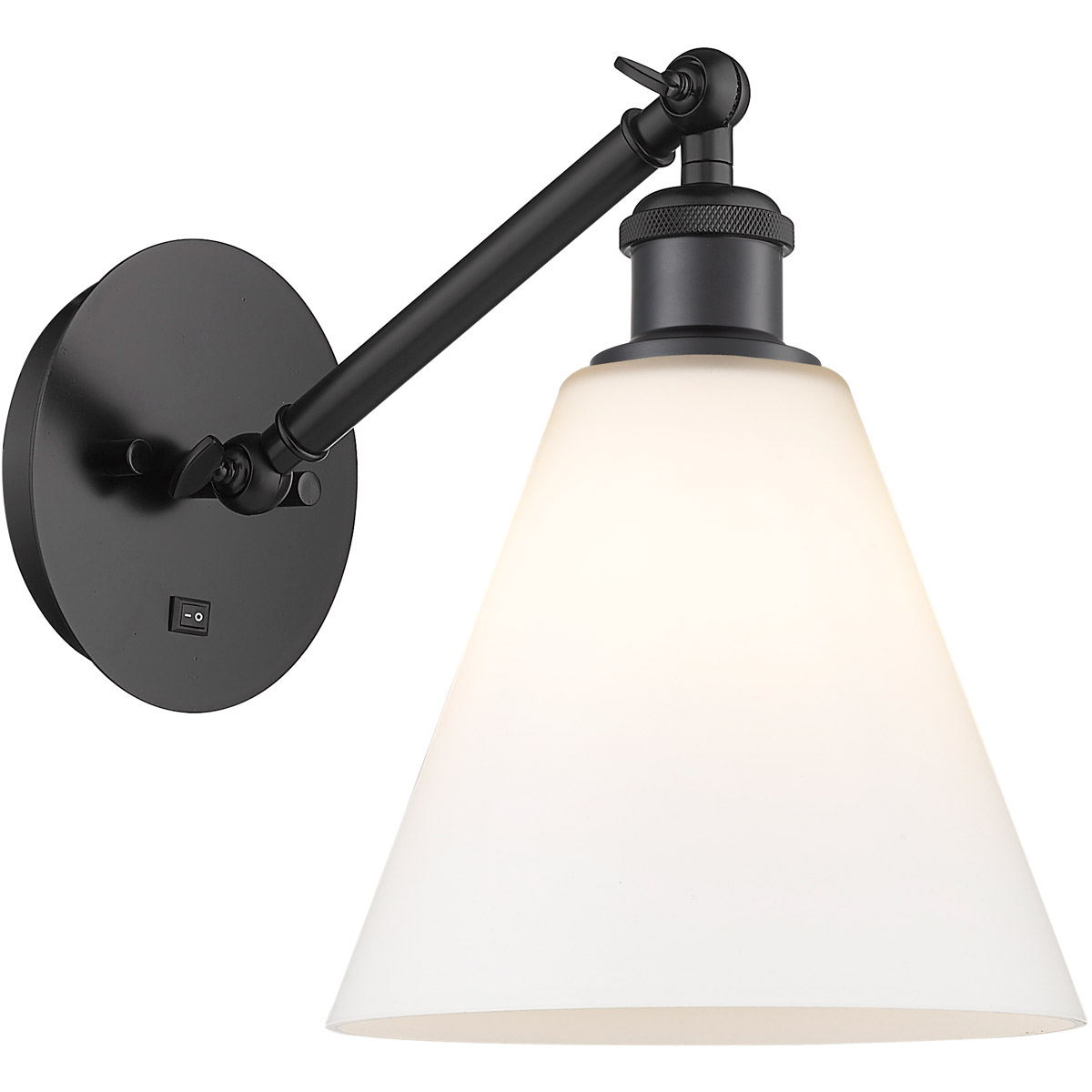 Innovations Lighting Bruno Marashlian Ballston Cone 13 Inch Wall Sconce Ballston Cone - 317-1W-BK-GBC-81 - Nautical