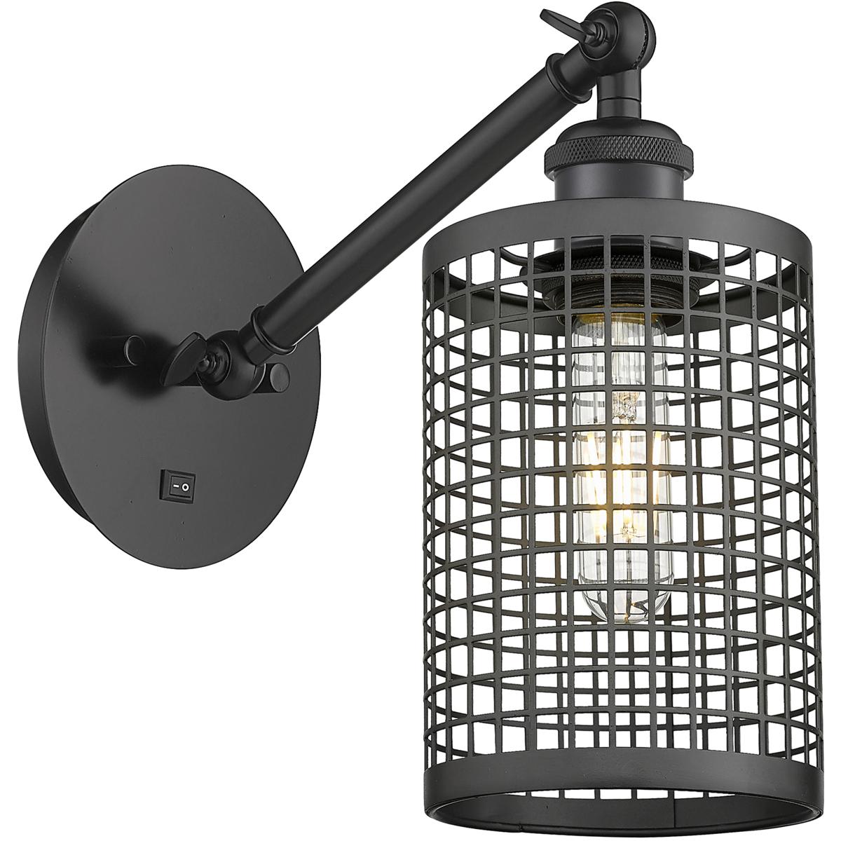 Innovations Lighting 317-1W-BK-M18-BK Nestbrook 1 Light 5 inch Matte Black Sconce Wall Light
