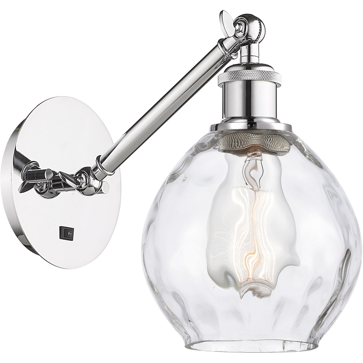 Innovations Lighting 317-1W-PC-G362-LED Ballston Waverly LED 6 inch Polished Chrome Sconce Wall Light