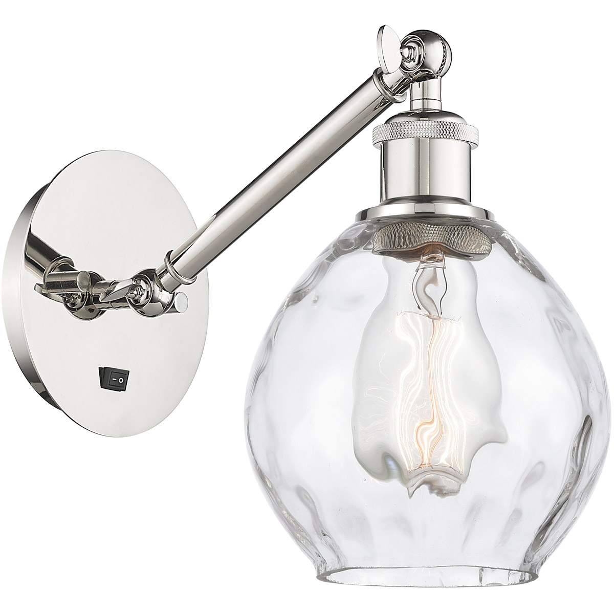 Innovations Lighting 317-1W-PN-G362-LED Ballston Waverly LED 6 inch Polished Nickel Sconce Wall Light