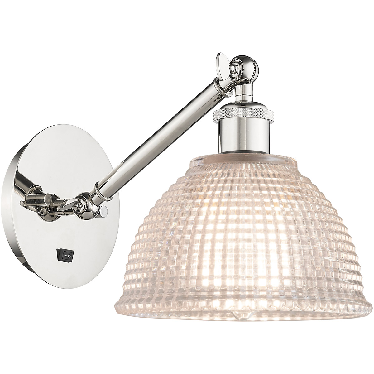 Innovations Lighting 317-1W-PN-G422-LED Ballston Arietta LED 8 inch Polished Nickel Sconce Wall Light