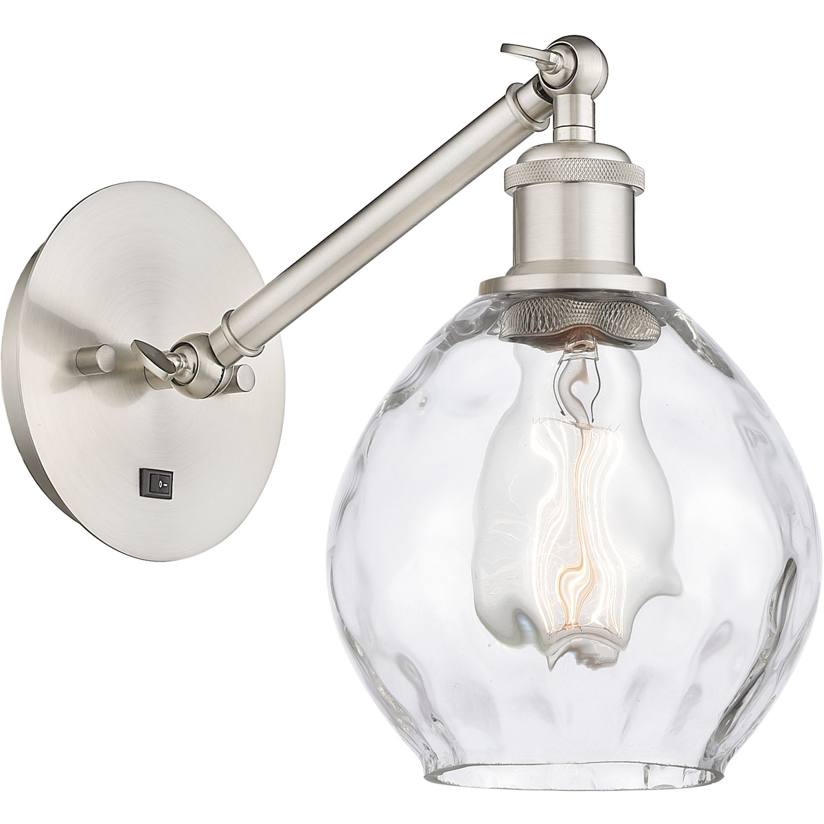 Innovations Lighting 317-1W-SN-G362-LED Ballston Waverly LED 6 inch Brushed Satin Nickel Sconce Wall Light