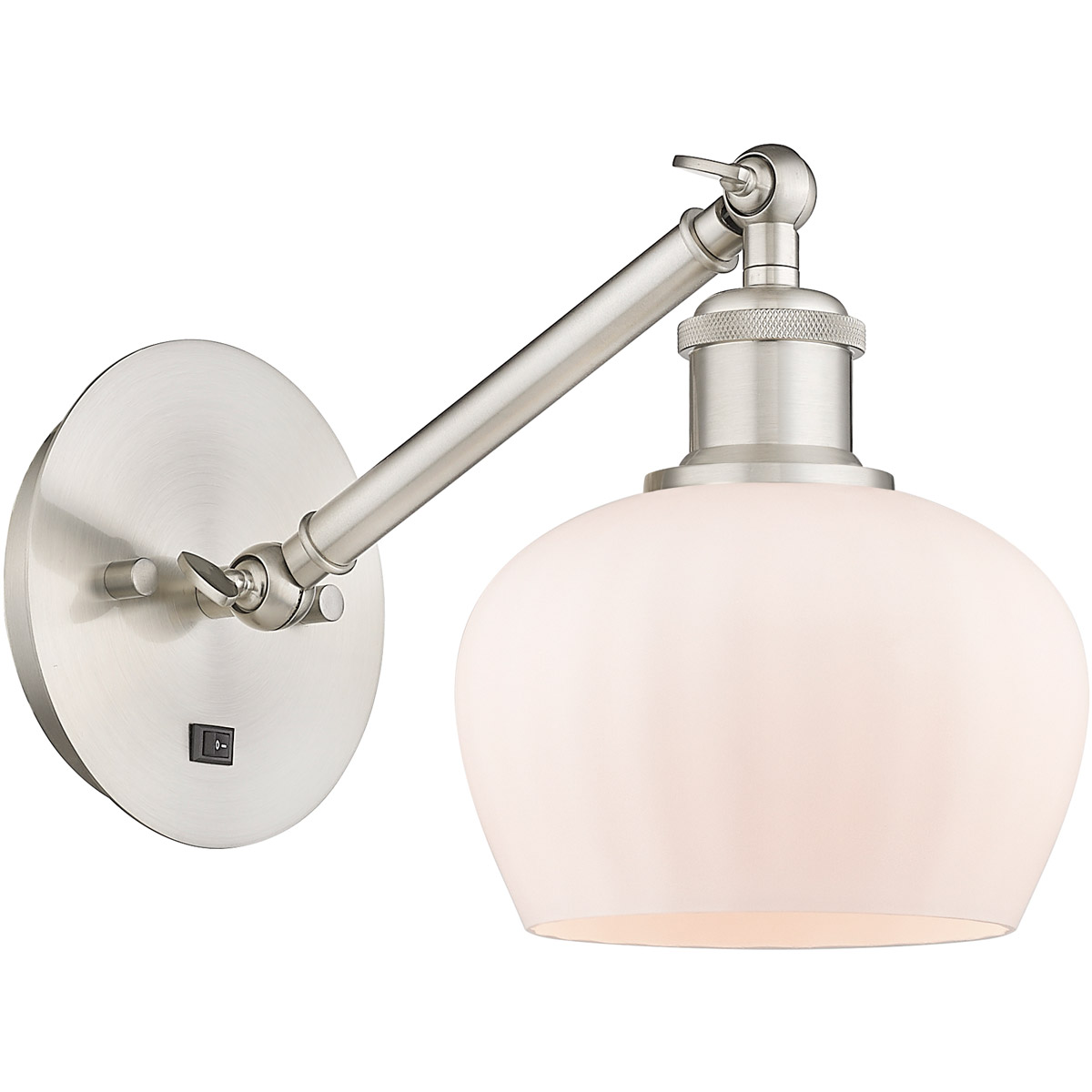 Innovations Lighting 317-1W-SN-G91 Ballston Fenton 1 Light 7 inch Brushed Satin Nickel Sconce Wall Light