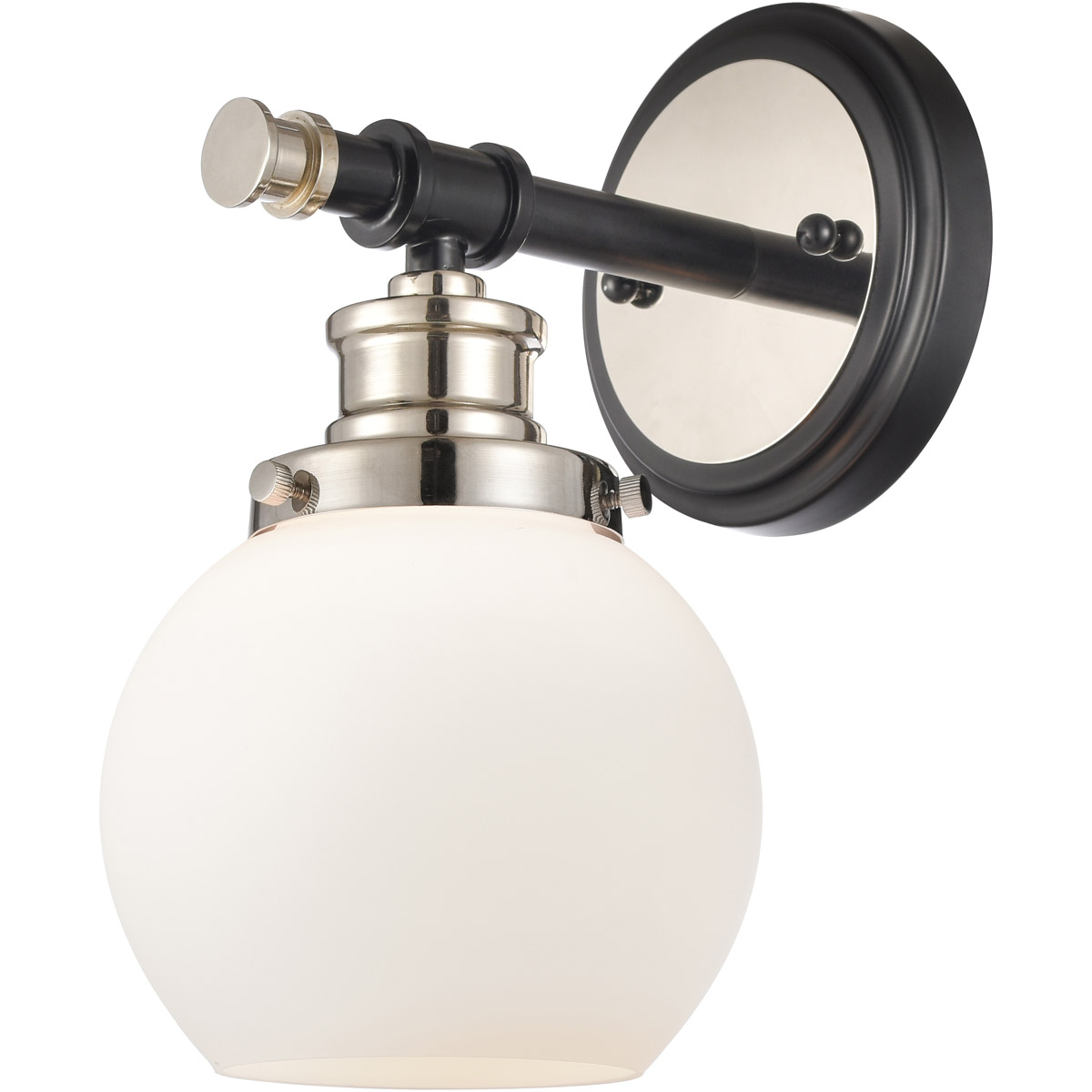 Innovations Lighting 340-1W-BPN-G3401-6-LED Saybrook LED 6 inch Black Polished Nickel Sconce Wall Light in Matte White Glass