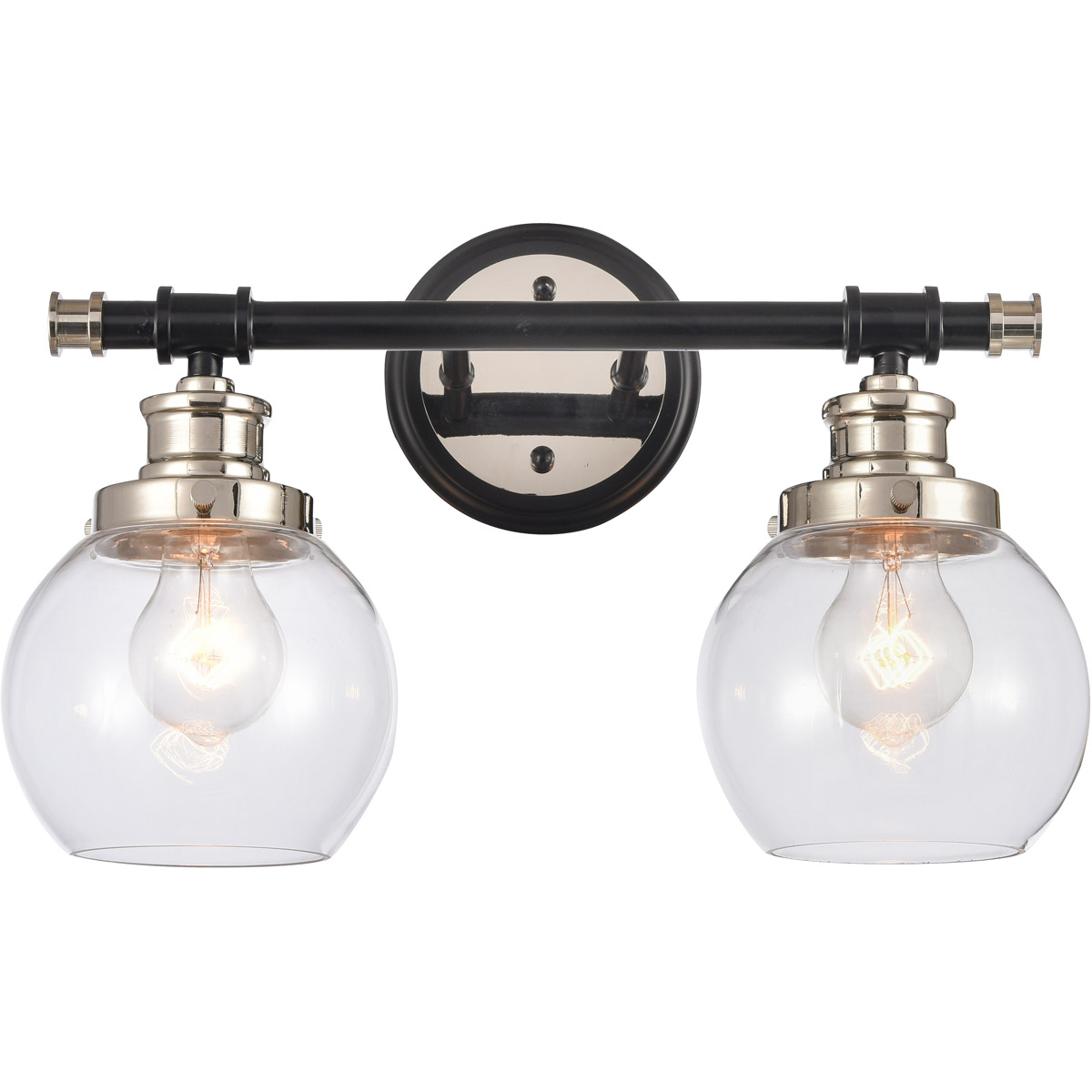 Innovations Lighting 340-2W-BPN-G3402-6 Saybrook 2 Light 16.25 inch Black Polished Nickel Bath Vanity Light Wall Light in Clear Glass