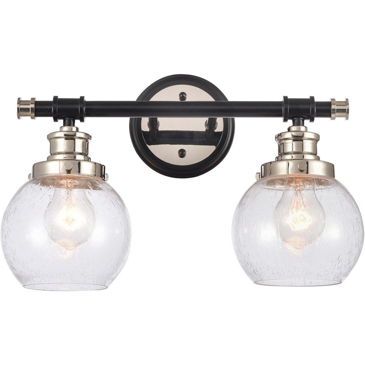 Innovations Lighting 340-2W-BPN-G3404-6-LED Saybrook LED 16.25 inch Black Polished Nickel Bath Vanity Light Wall Light in Seedy Glass