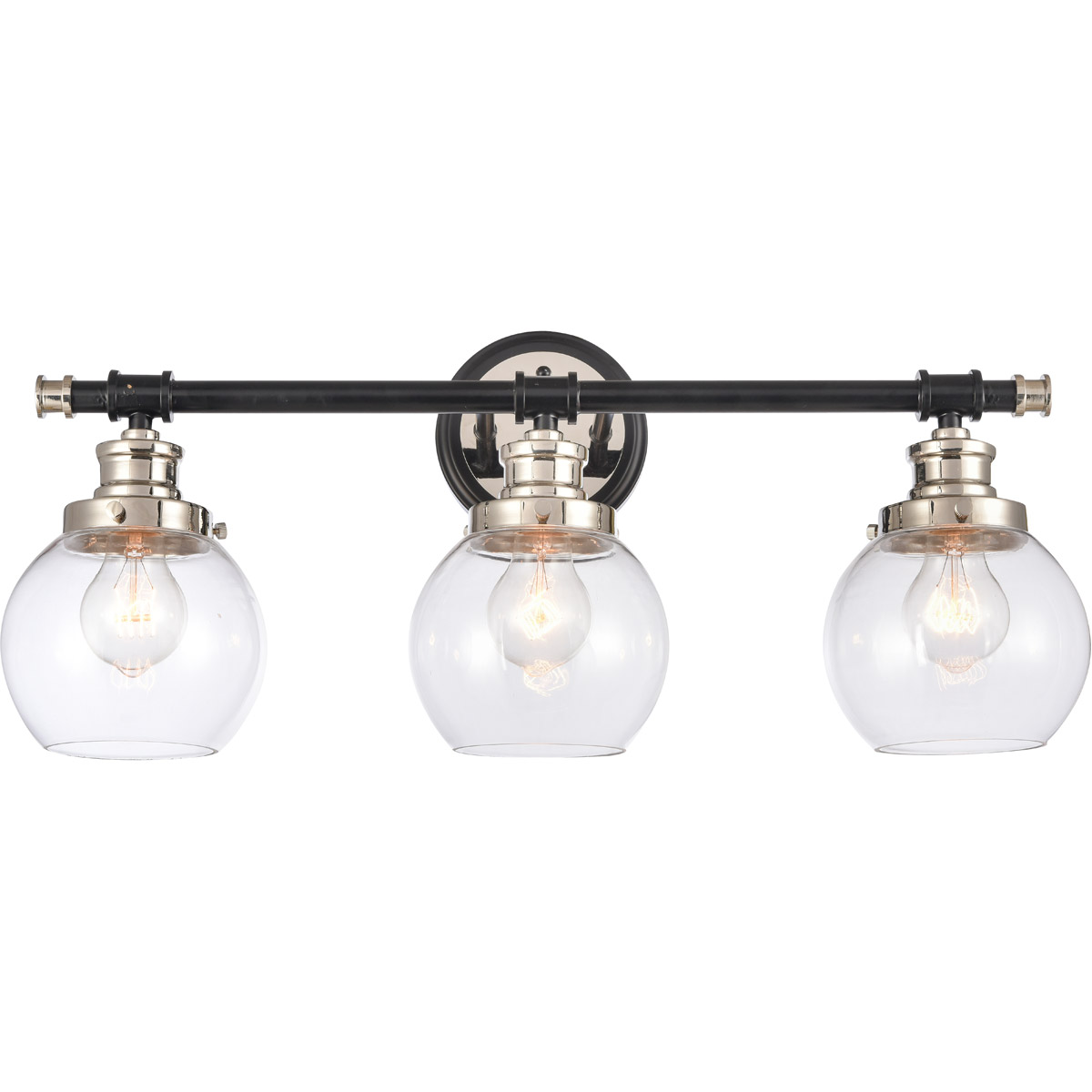 Innovations Lighting 340-3W-BPN-G3402-6-LED Saybrook LED 24.25 inch Black Polished Nickel Bath Vanity Light Wall Light in Clear Glass