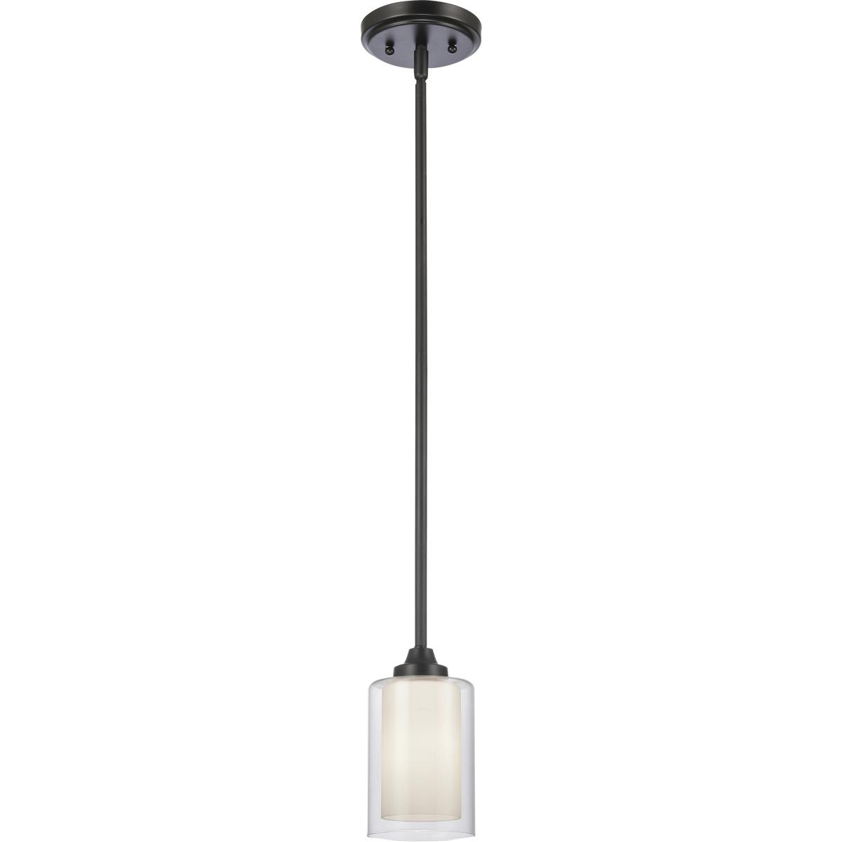Innovations Lighting 342-1S-BK-CLW-LED Auralume Fairbank LED 4.13 inch Matte Black Mini Pendant Ceiling Light