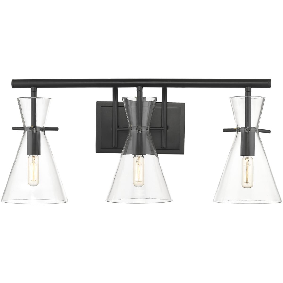 Innovations Lighting Bruno Marashlian Colden 24 Inch 3 Light LED Bath Vanity Light Colden - 354-3W-BK-CL - Transitional