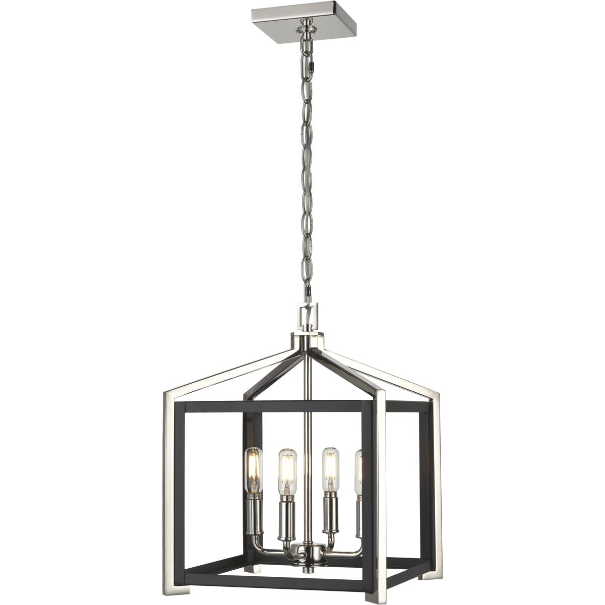 Innovations Lighting 376-4CR-BPN-12 Wiscoy 4 Light 12 inch Black Polished Nickel Pendant Ceiling Light