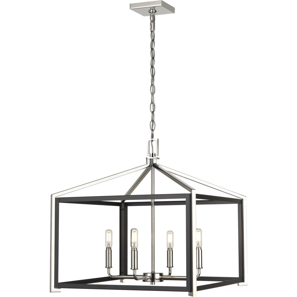 Innovations Lighting 376-4CR-BPN-20 Wiscoy 4 Light 20 inch Black Polished Nickel Pendant Ceiling Light