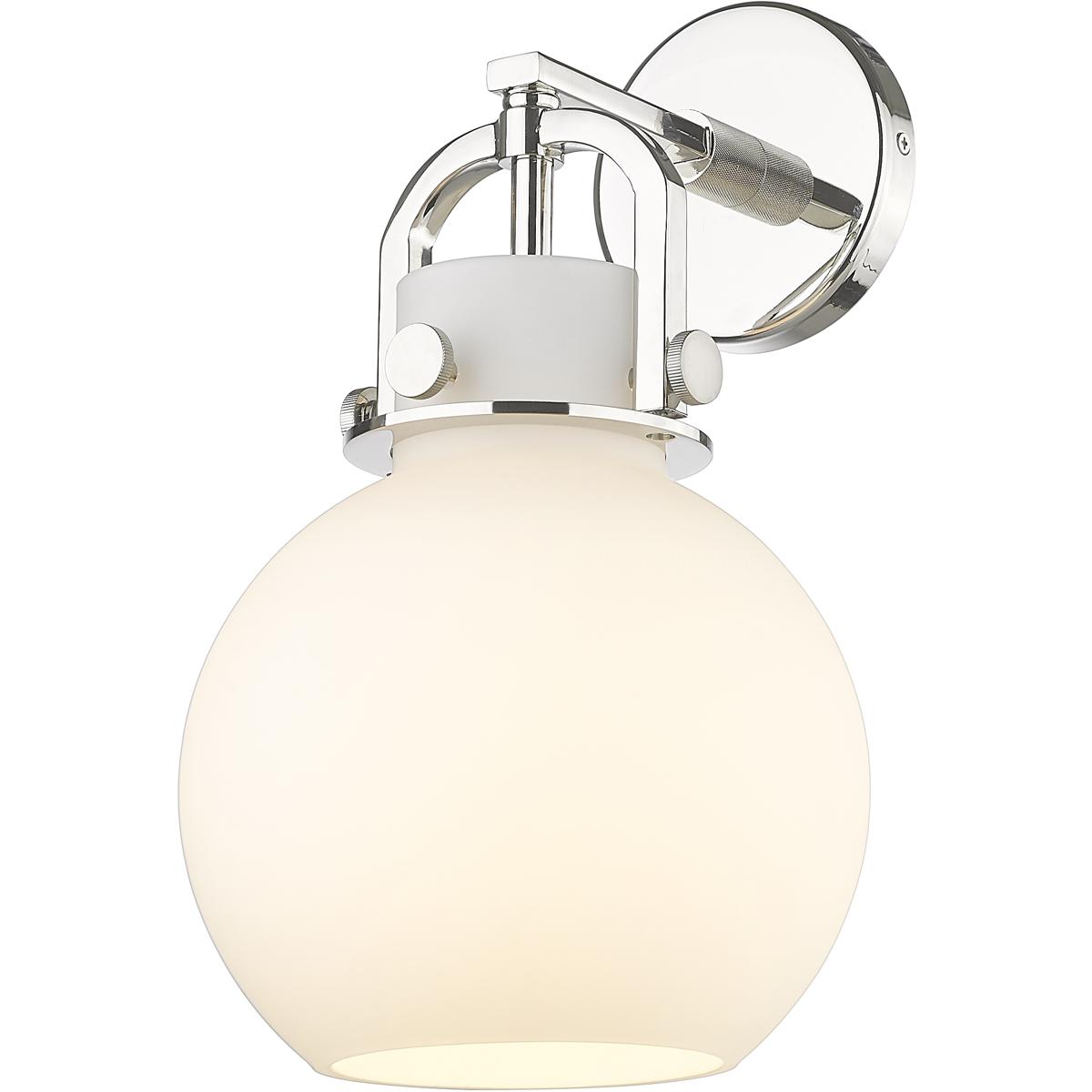 Innovations Lighting Bruno Marashlian Newton Sphere 14 Inch Wall Sconce Newton Sphere - 410-1W-PN-G410-8WH - Industrial
