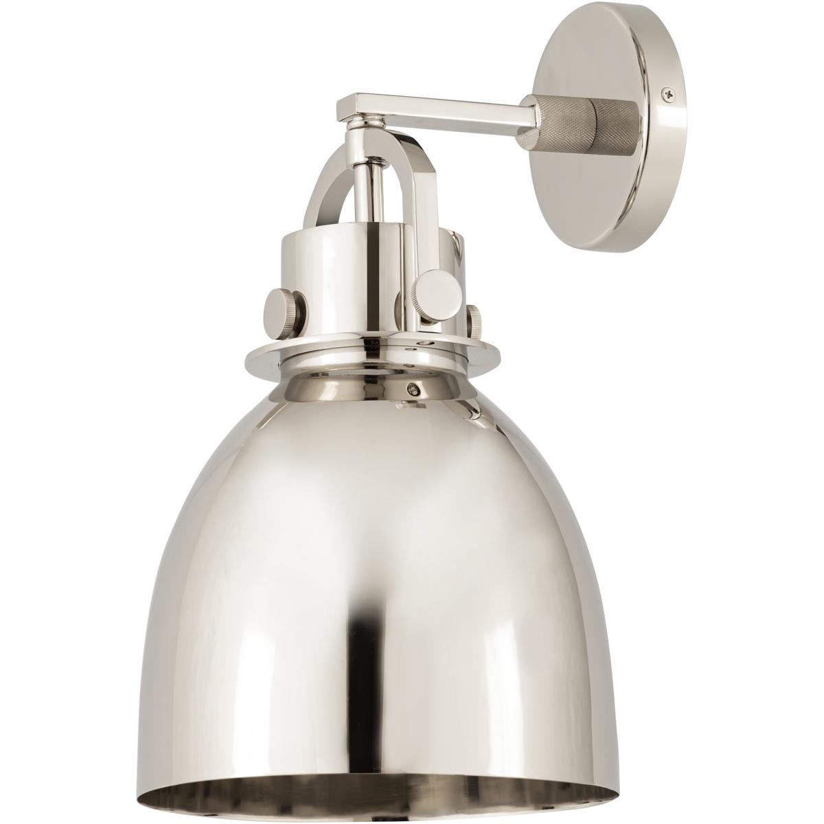 Innovations Lighting 410-1W-PN-M412-8PN Newton Bell 1 Light 8 inch Polished Nickel Sconce Wall Light
