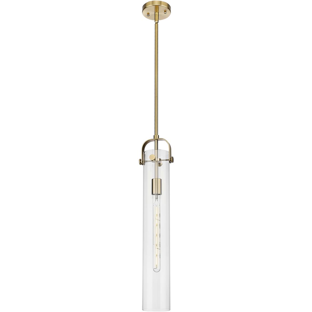Innovations Lighting 413-1SS-CB-G413-1S-4CL Downtown Urban Pilaster 1 Light 5 inch Champagne Bronze Pendant Ceiling Light in Clear
