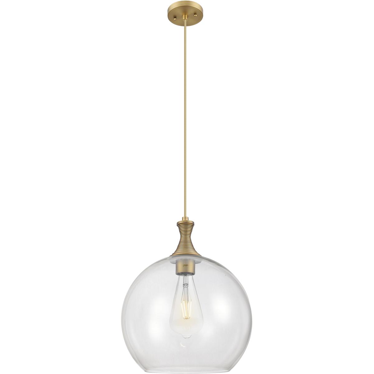 Innovations Lighting 415-1P-BB-G122-14 Astor 1 Light 14 inch Brushed Brass Pendant Ceiling Light in Clear Glass