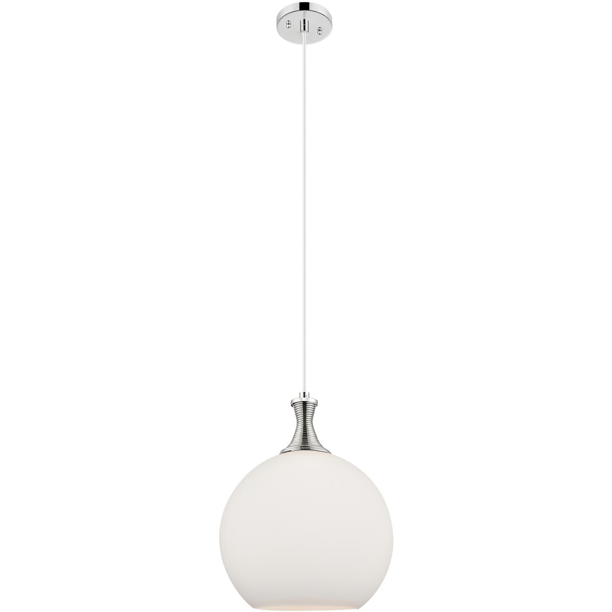 Innovations Lighting 415-1P-PN-G121-12 Astor 1 Light 12 inch Polished Nickel Mini Pendant Ceiling Light in Matte White Glass