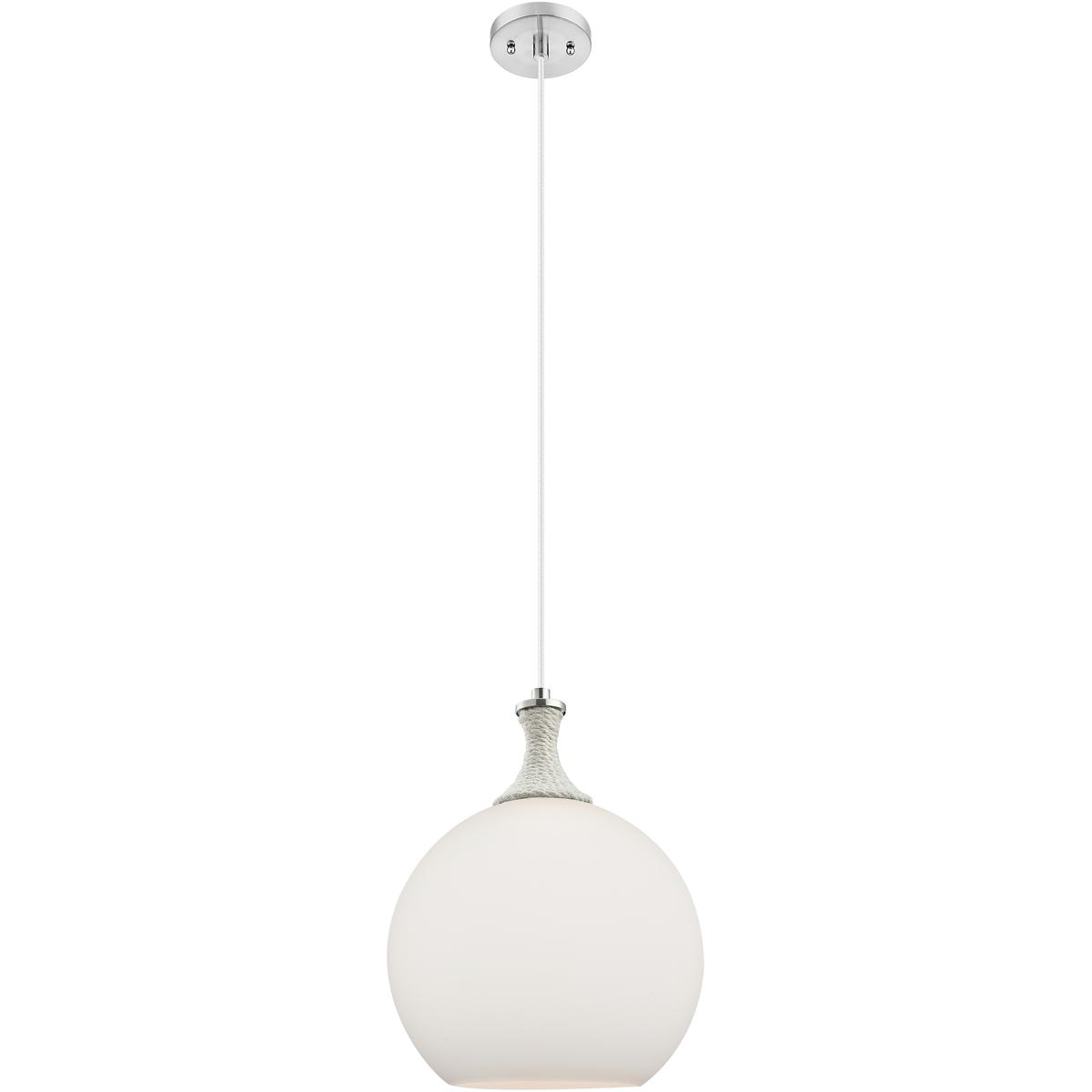 Innovations Lighting 415-1PR-SN-G121-12 Astor 1 Light 12 inch Satin Nickel Mini Pendant Ceiling Light in Matte White Glass
