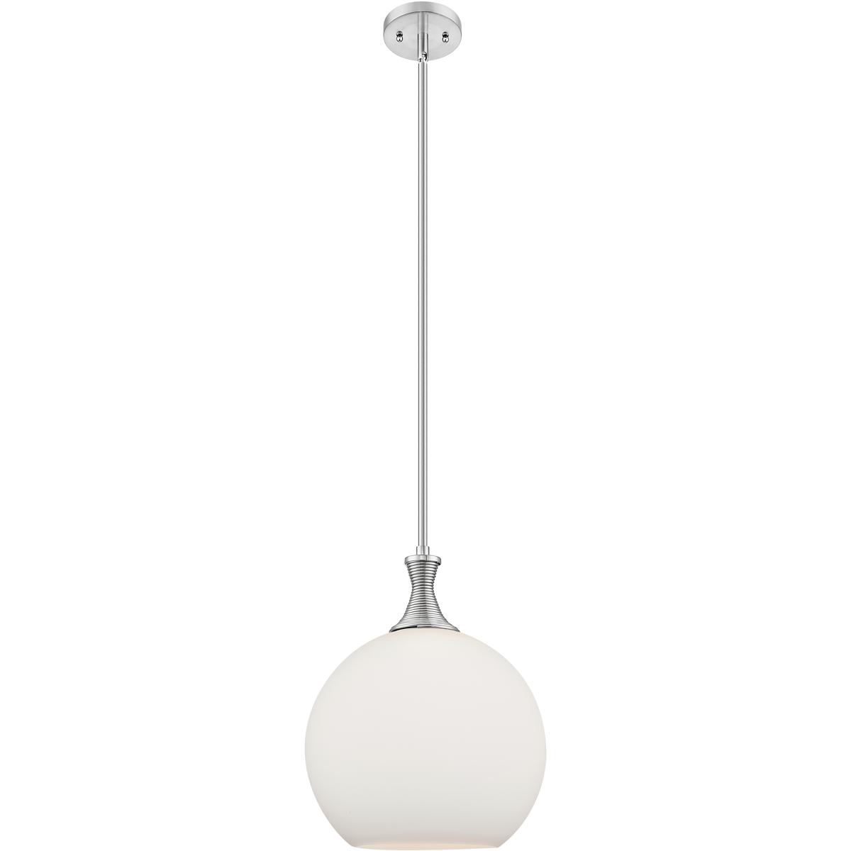 Innovations Lighting 415-1S-SN-G121-12 Astor 1 Light 12 inch Satin Nickel Mini Pendant Ceiling Light in Matte White Glass