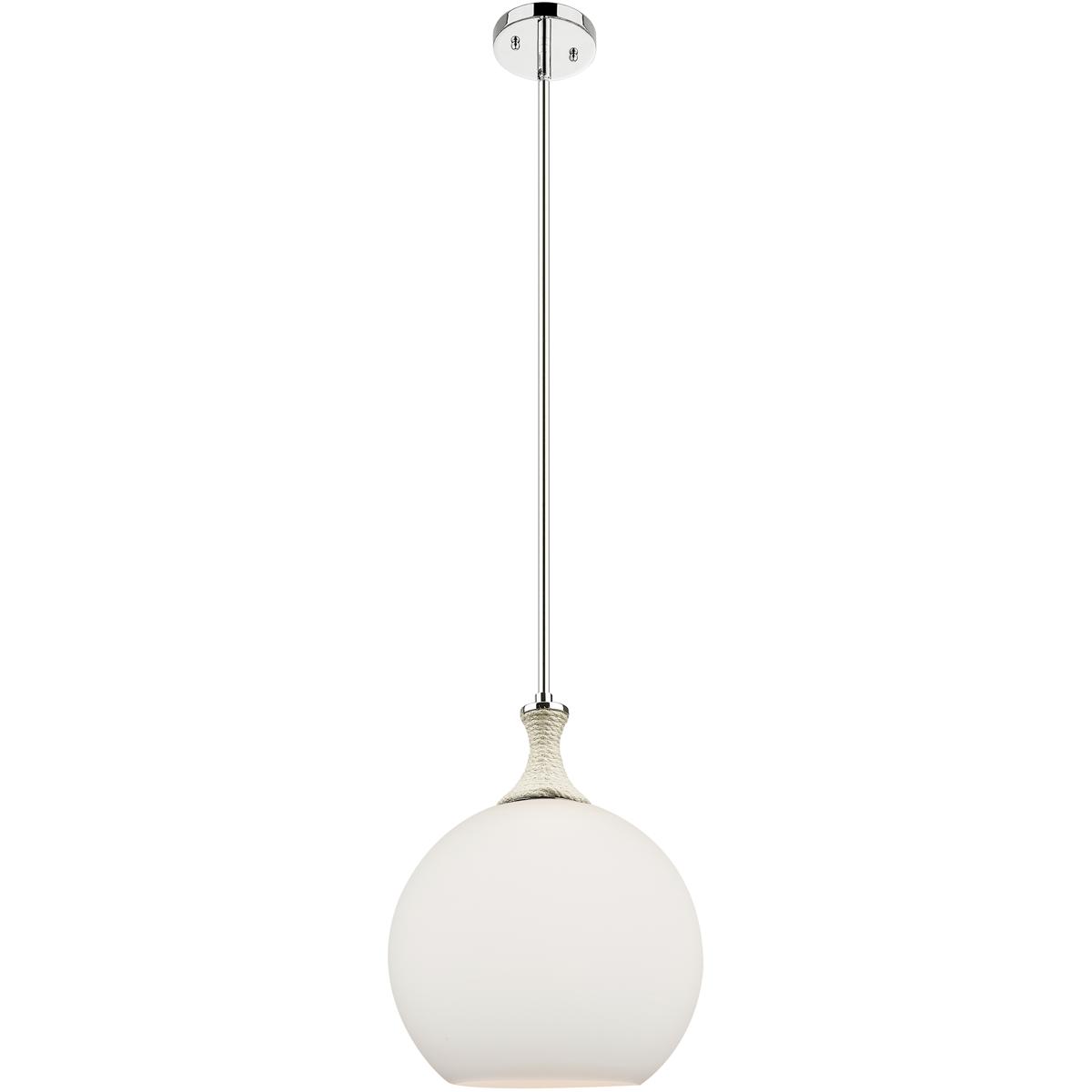 Innovations Lighting 415-1SR-PN-G121-12 Astor 1 Light 12 inch Polished Nickel Mini Pendant Ceiling Light in Matte White Glass
