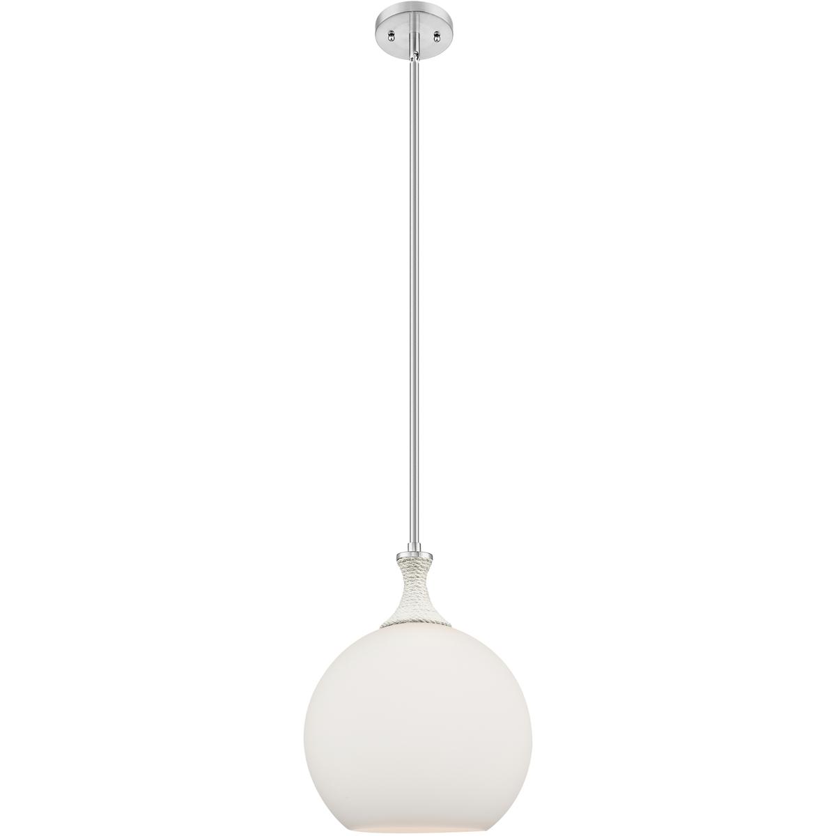 Innovations Lighting 415-1SR-SN-G121-12 Astor 1 Light 12 inch Satin Nickel Mini Pendant Ceiling Light in Matte White Glass