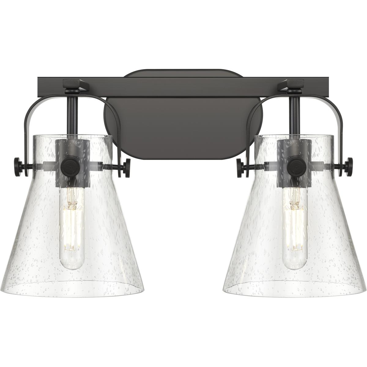 Innovations Lighting Bruno Marashlian Pilaster II Cone 17 Inch Bath Vanity Light Pilaster II Cone - 423-2W-BK-G411-6SDY - Industrial