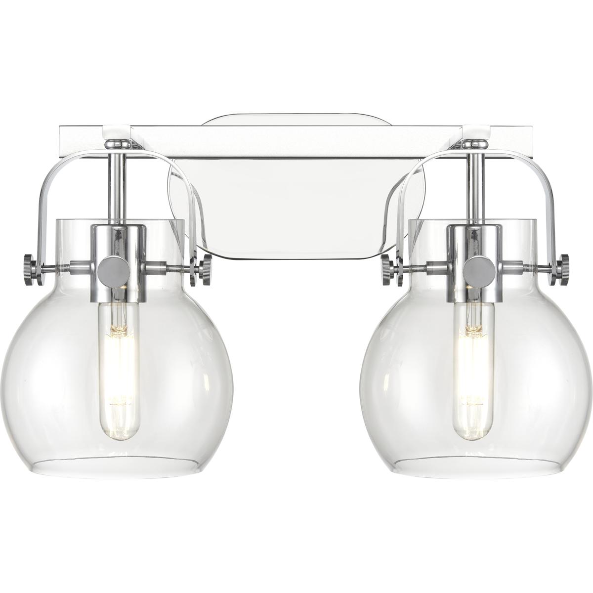 Innovations Lighting Bruno Marashlian Pilaster II Sphere 17 Inch Bath Vanity Light Pilaster II Sphere - 423-2W-PC-G410-6CL - Industrial