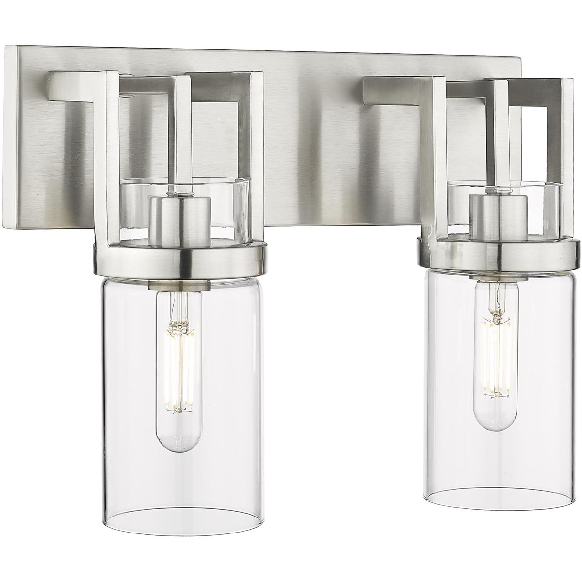 Innovations Lighting 426-2W-SN-G426-8CL Utopia 2 Light 15 inch Satin Nickel Bath Vanity Light Wall L