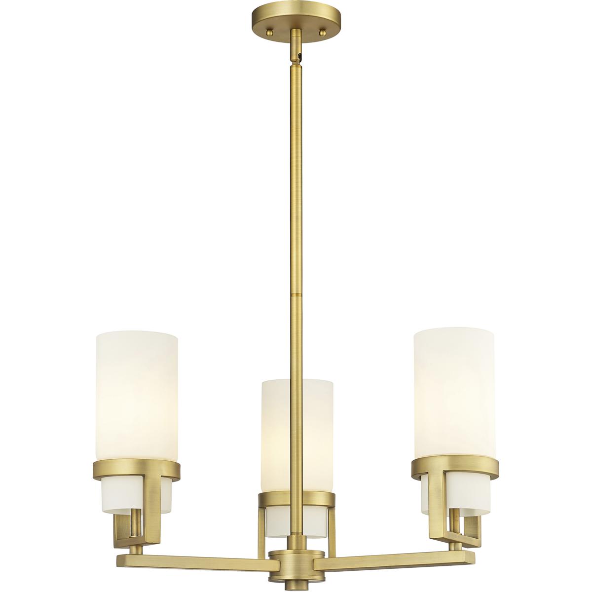 Innovations Lighting 426-3CR-BB-G426-8WH Utopia 3 Light 21.5 inch Brushed Brass Pendant Ceiling Ligh