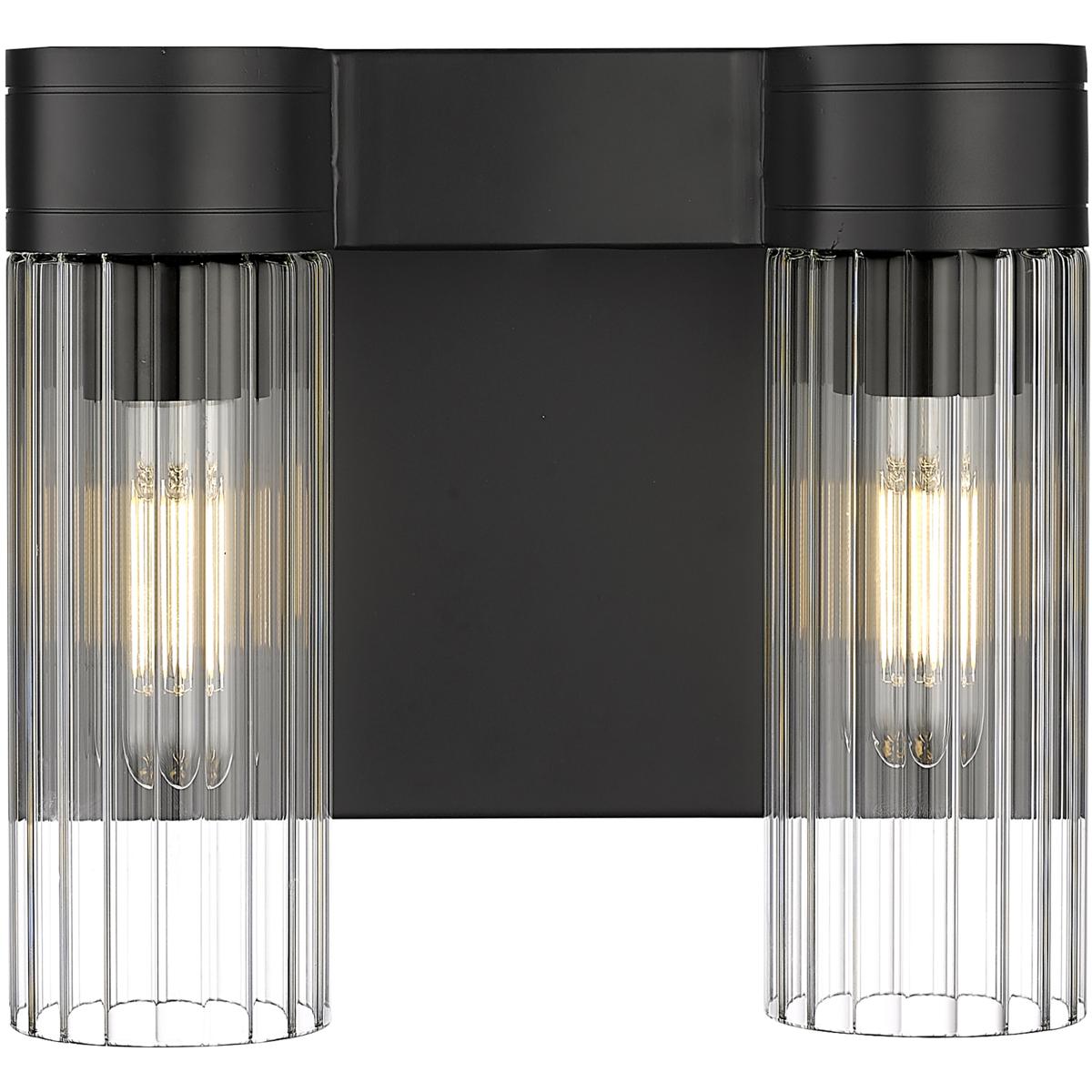 Innovations Lighting 429-2W-BK-G429-8CL Empire 2 Light 10.5 inch Matte Black Sconce Wall Light in Clear Glass