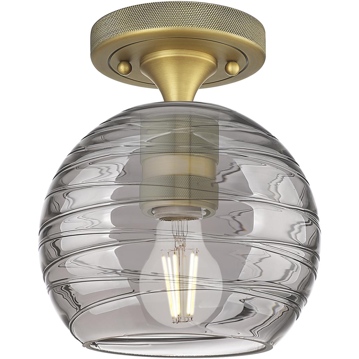 Innovations Lighting 434-1F-BB-G1213-6SM Crown Point 1 Light 5.88 inch Brushed Brass Flush Mount Ceiling Light