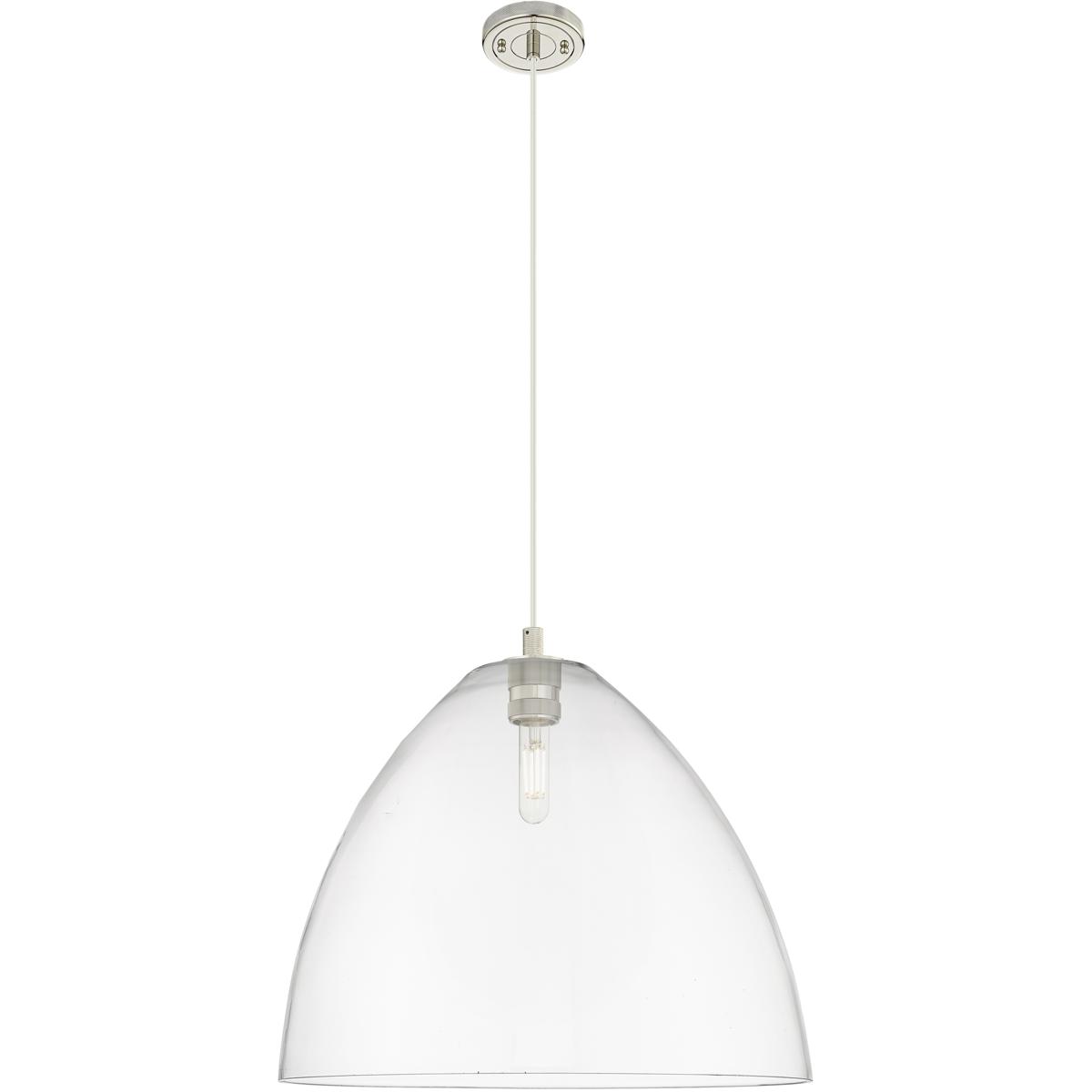 Innovations Lighting 434-1P-PN-GBD-162 Crown Point 1 Light 16 inch Polished Nickel Pendant Ceiling Light in Clear Glass