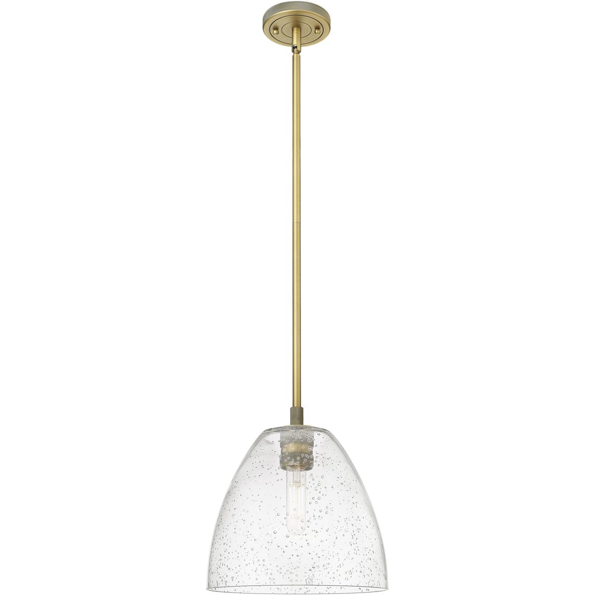 Innovations Lighting 434-1S-BB-GBD-94 Crown Point 1 Light 9 inch Brushed Brass Pendant Ceiling Light in Seedy Glass