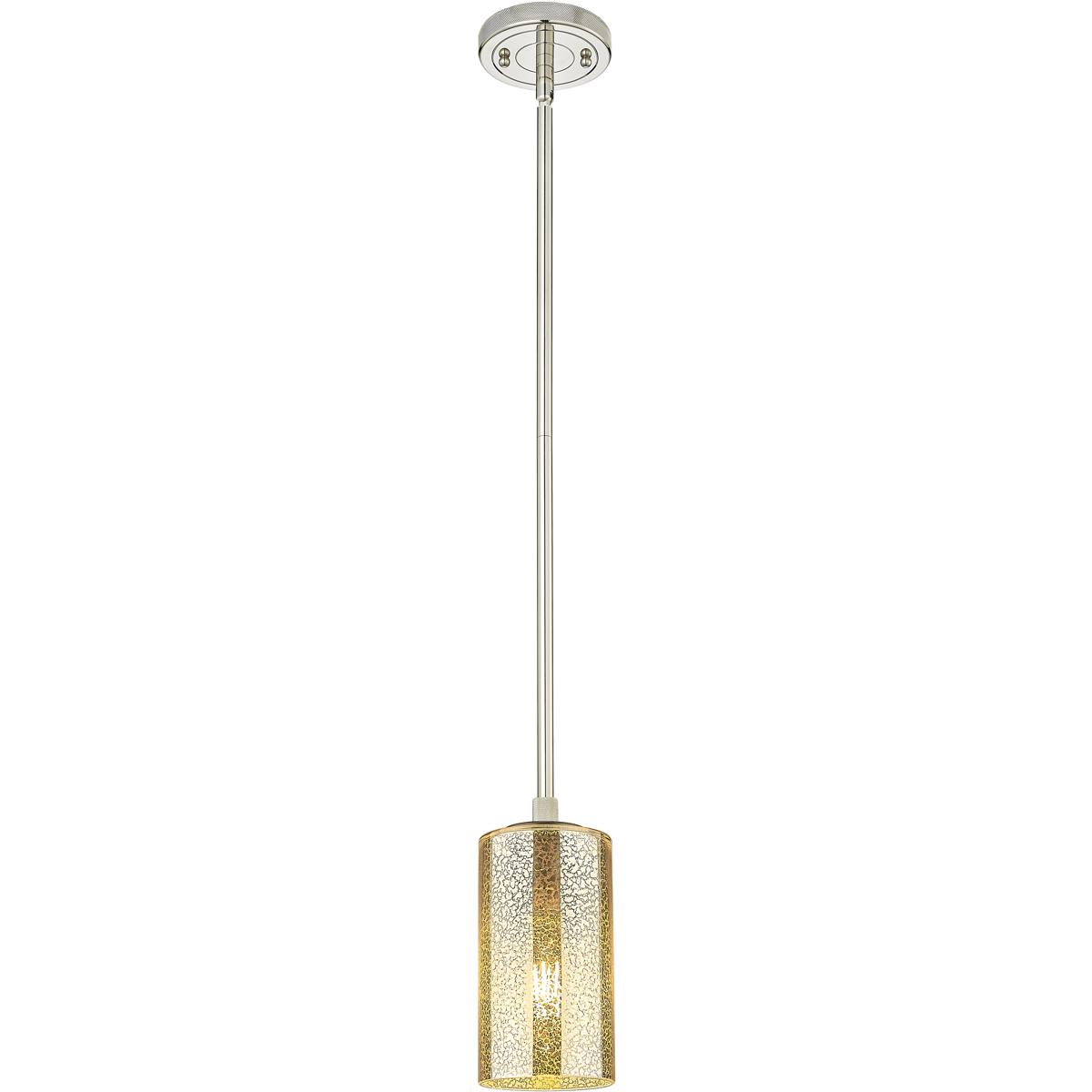 Innovations Lighting 434-1S-PN-G434-7ME Downtown Urban Crown Point 1 Light 4.5 inch Polished Nickel Pendant Ceiling Light in Mercury