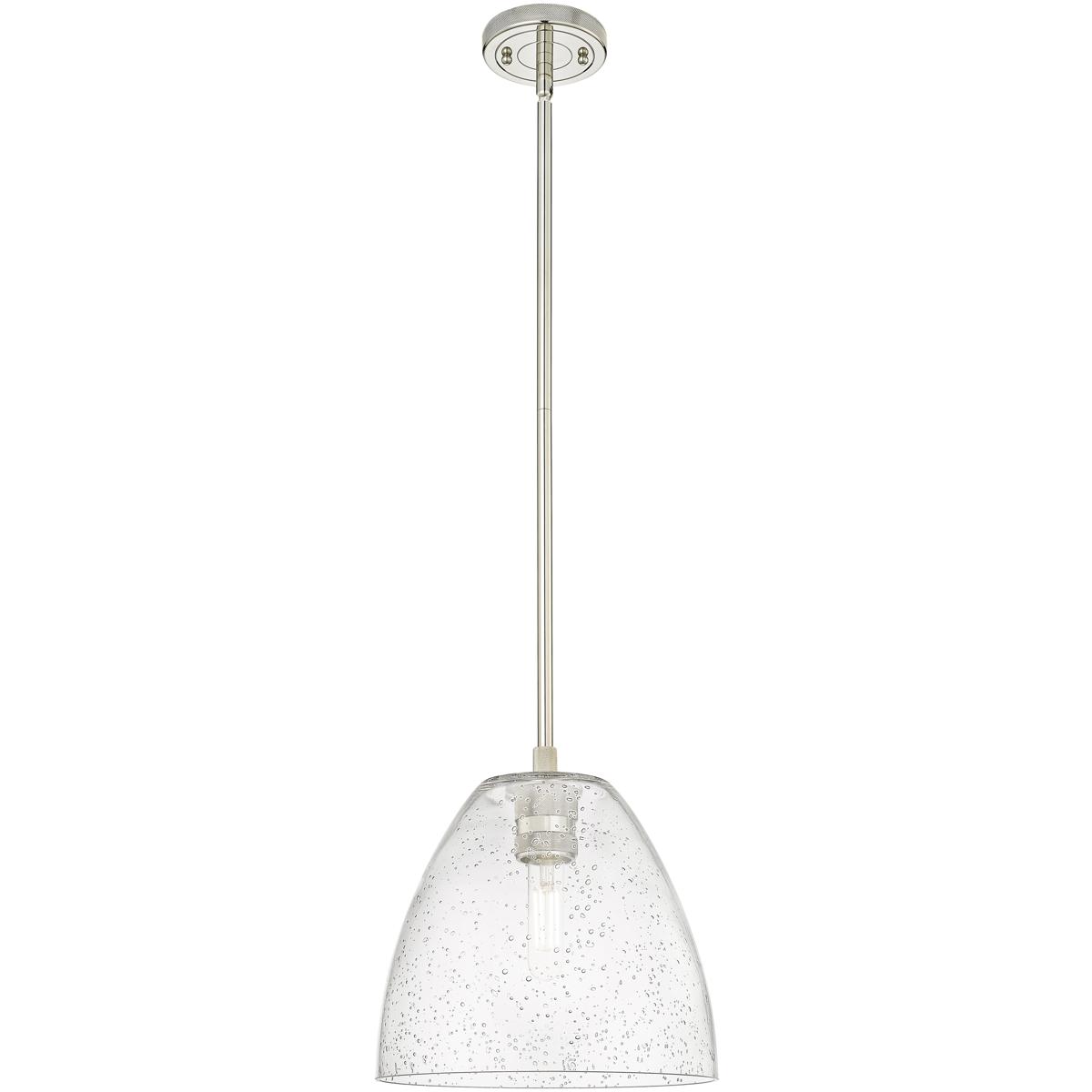 Innovations Lighting 434-1S-PN-GBD-94 Crown Point 1 Light 9 inch Polished Nickel Pendant Ceiling Light in Seedy Glass
