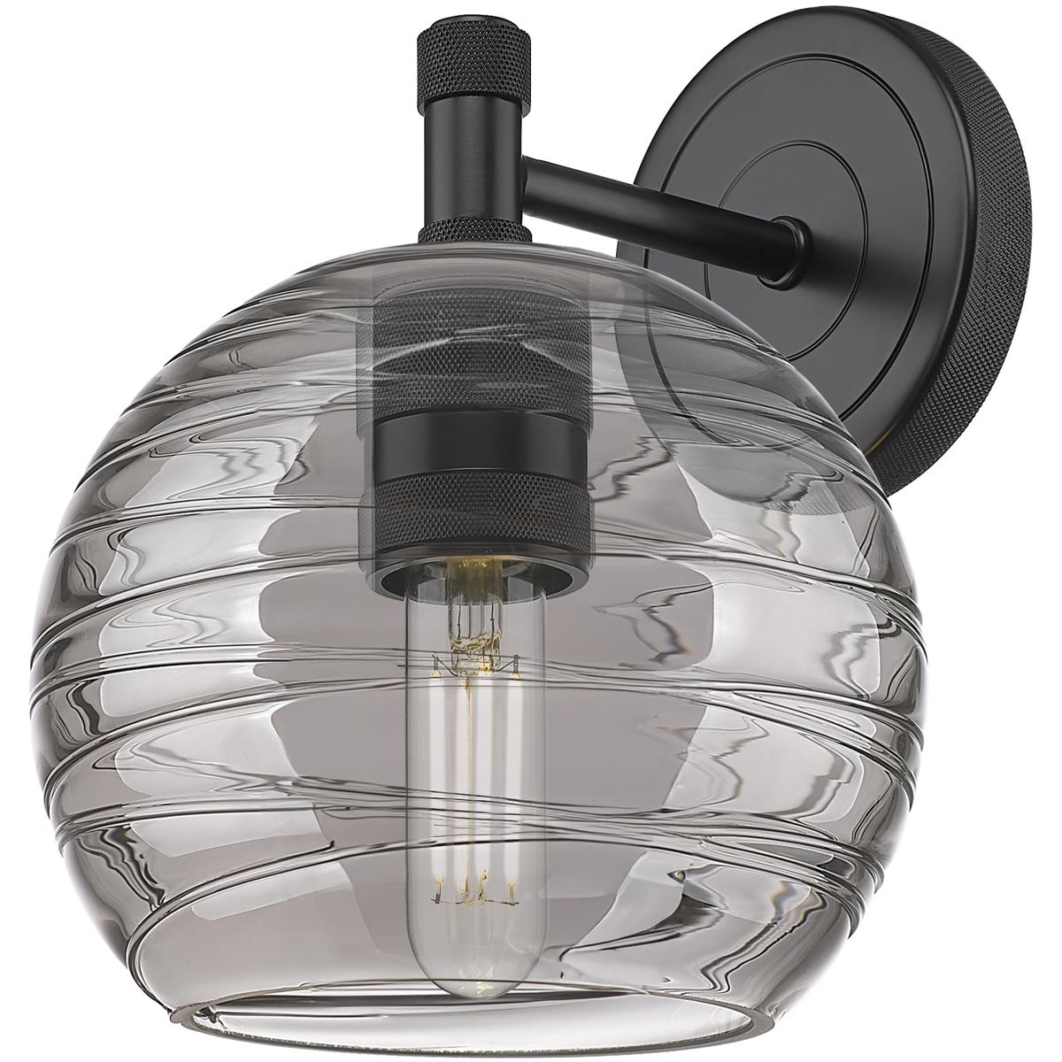 Innovations Lighting 434-1W-BK-G1213-6SM Crown Point Sconce Wall Light in Matte Black