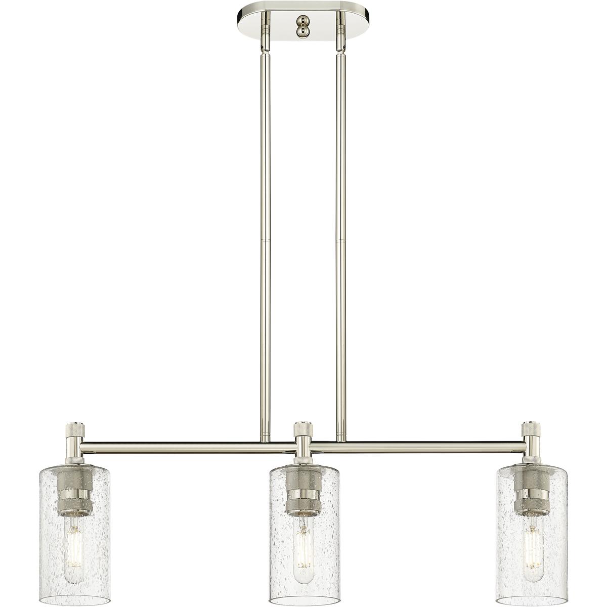 Innovations Lighting Bruno Marashlian Crown Point 31 Inch Linear Suspension Light Crown Point - 434-3I-PN-G434-7SDY - Modern Contemporary