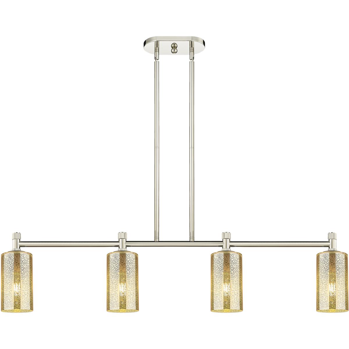 Innovations Lighting Bruno Marashlian Crown Point 44 Inch Linear Suspension Light Crown Point - 434-4I-PN-G434-7ME - Modern Contemporary