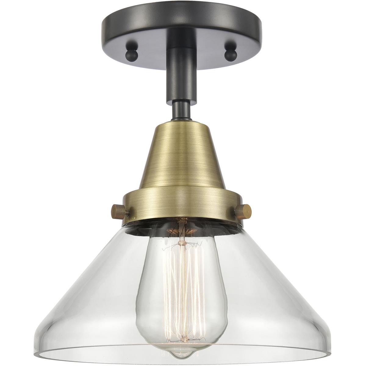 Innovations Lighting 447-1C-BAB-G4472 Franklin Restoration Caden 1 Light 8 inch Black Antique Brass Flush Mount Ceiling Light in Clear Glass
