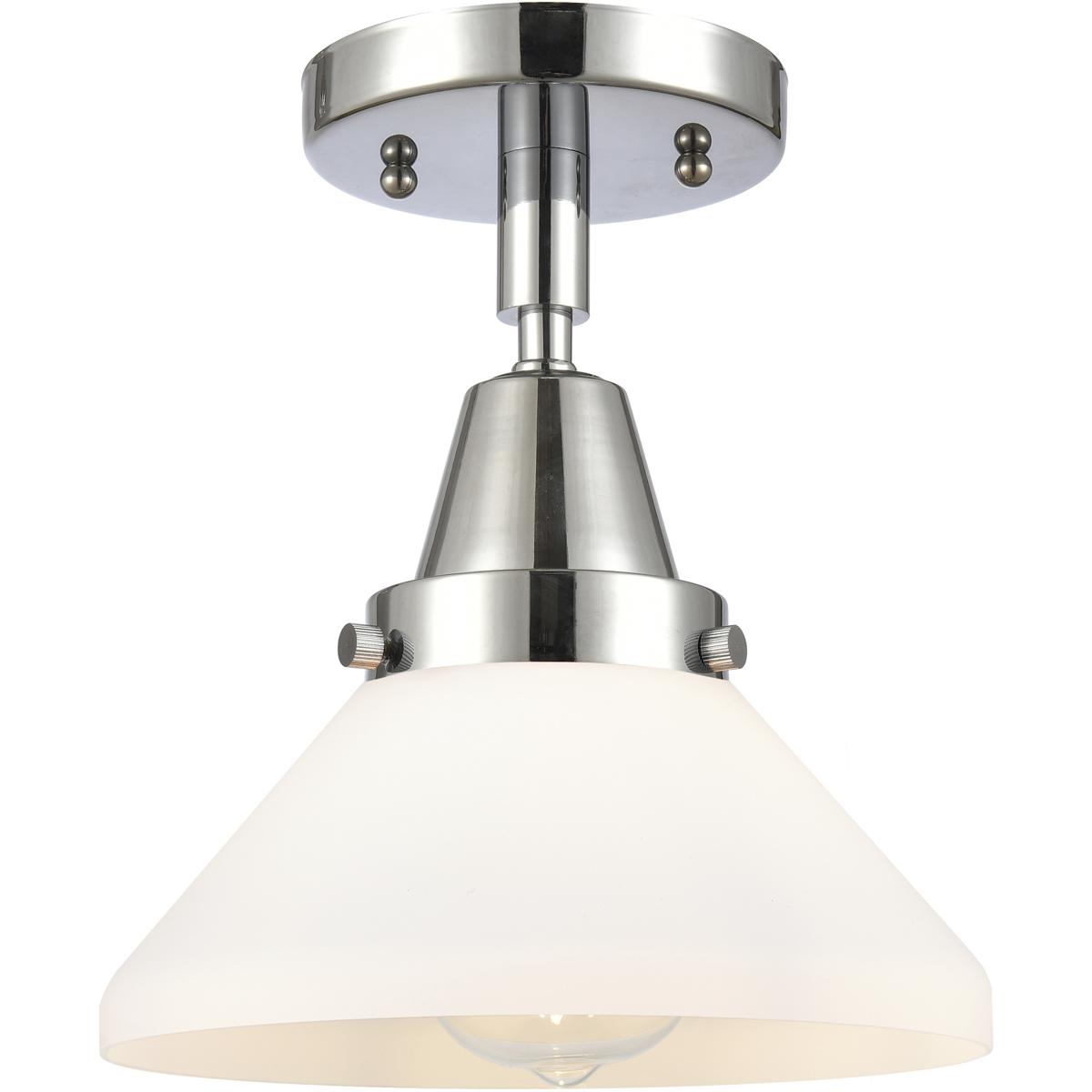 Innovations Lighting 447-1C-PC-G4471 Franklin Restoration Caden 1 Light 8 inch Polished Chrome Flush Mount Ceiling Light in Matte White Glass