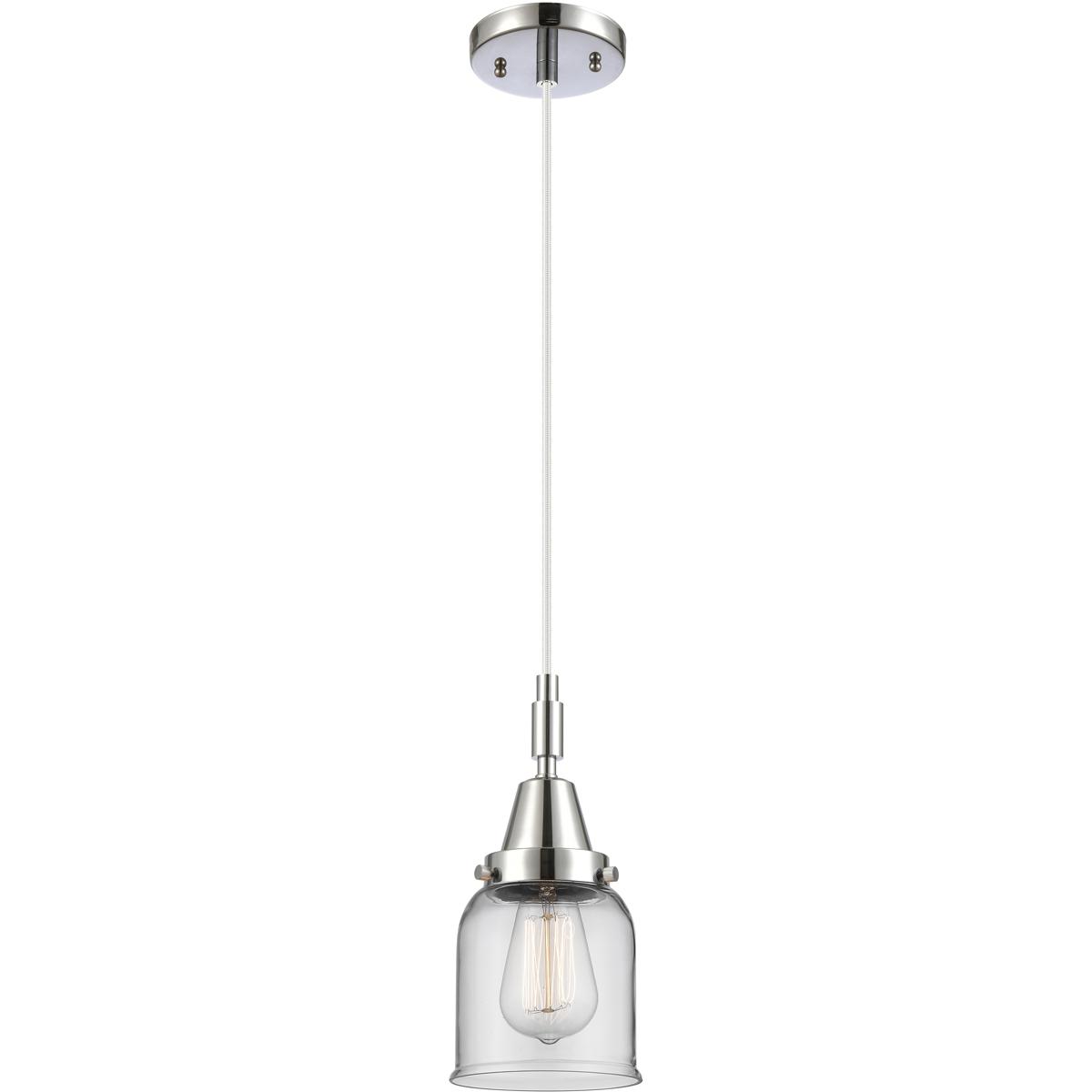Innovations Lighting 447-1P-PC-G52 Bell 1 Light 5 inch Polished Chrome Mini Pendant Ceiling Light in Clear Glass
