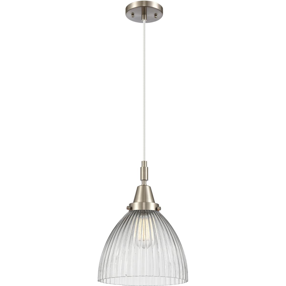 Innovations Lighting 447-1P-SN-G222 Downtown Urban Seneca Falls 1 Light 9.5 inch Brushed Satin Nickel Mini Pendant Ceiling Light